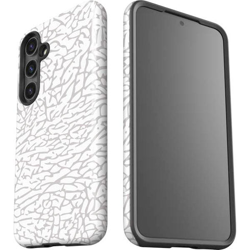 Elephant Print White Galaxy S25 Plus Impact Case