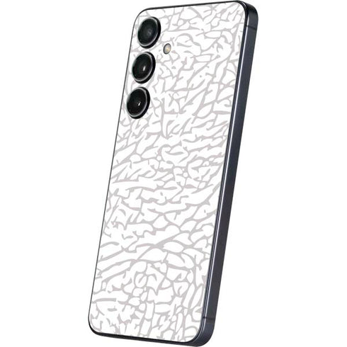 Elephant Print White Galaxy S25 Plus Skin