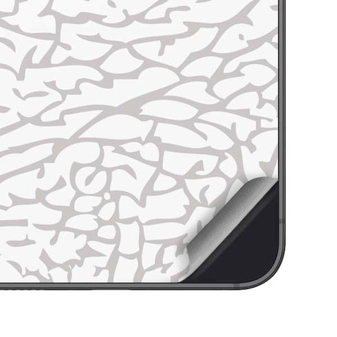 Elephant Print White Galaxy S25 Plus Skin