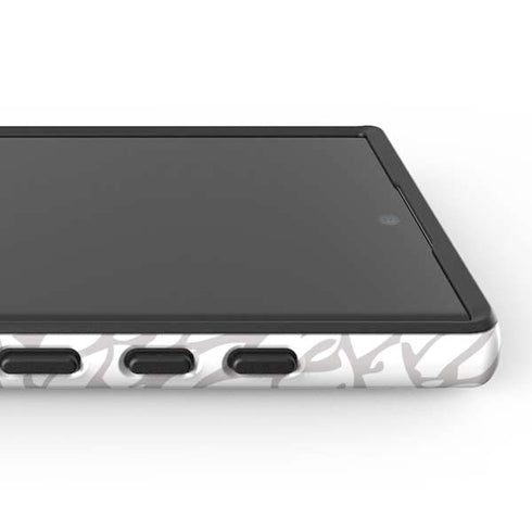 Elephant Print White Galaxy S25 Ultra Impact Case