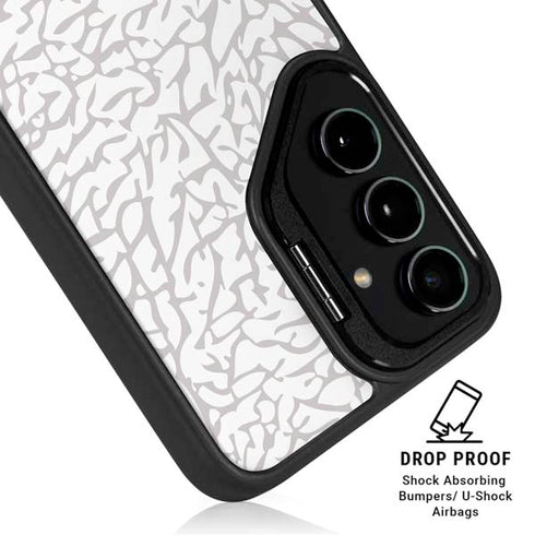 Elephant Print White Galaxy S25 Ultra Kickstand Case