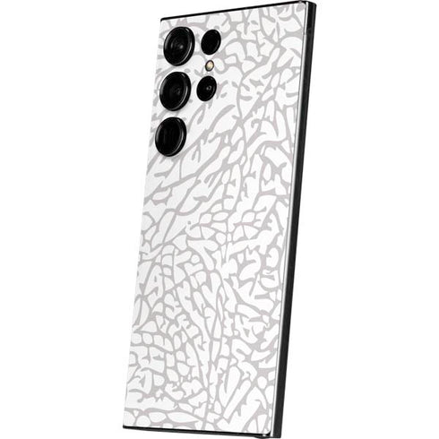 Elephant Print White Galaxy S25 Ultra Skin
