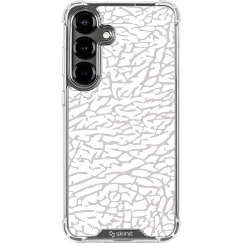 Elephant Print White Galaxy S26 Plus Clear Case