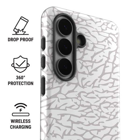 Elephant Print White Galaxy S26 Plus Impact Case