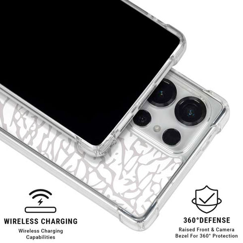 Elephant Print White Galaxy S26 Ultra Clear Case