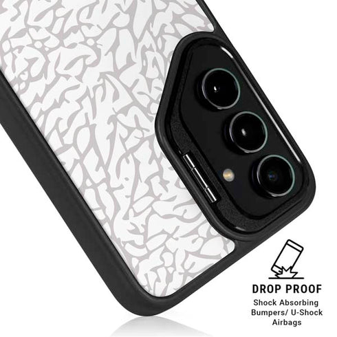 Elephant Print White Galaxy S26 Ultra Kickstand Case