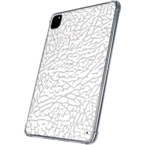 Elephant Print White iPad Pro 11in (2024) Clear Case