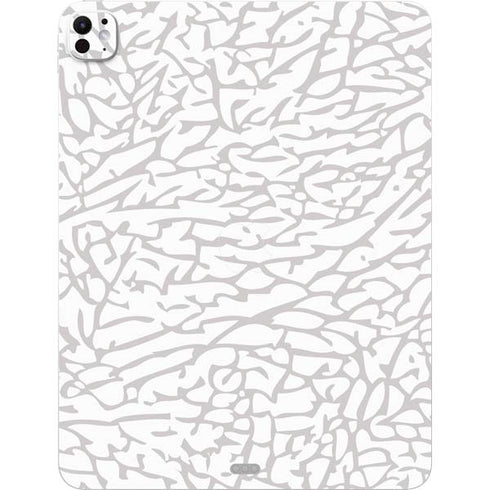 Elephant Print White iPad Pro 13in M4 (2024) Skin