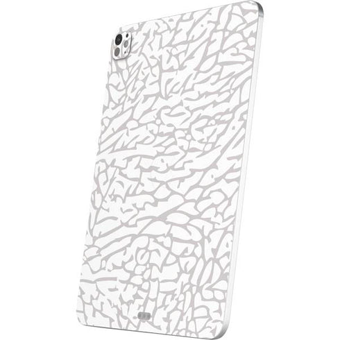 Elephant Print White iPad Pro 13in M4 (2024) Skin