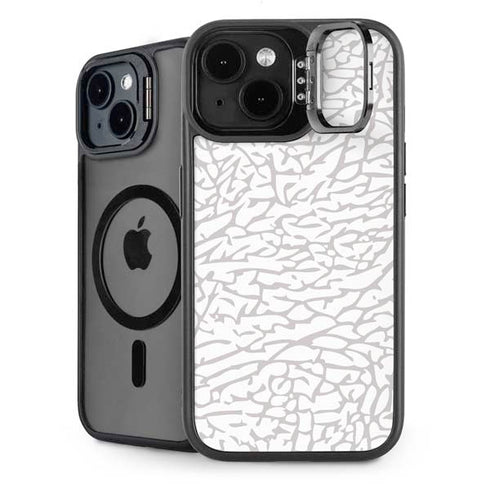 Elephant Print White iPhone 14 Plus Kickstand Case