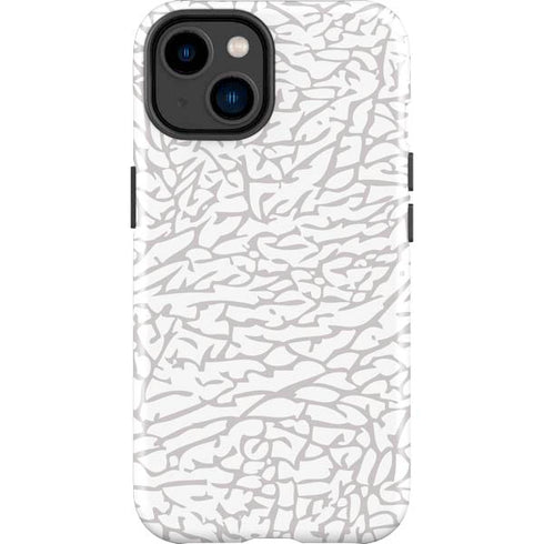 Elephant Print White iPhone 15 Impact Case