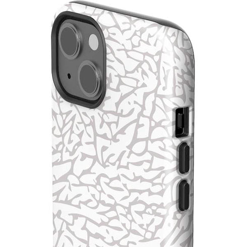 Elephant Print White iPhone 15 Impact Case