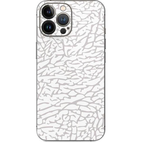 Elephant Print White iPhone 15 Pro Max Skin