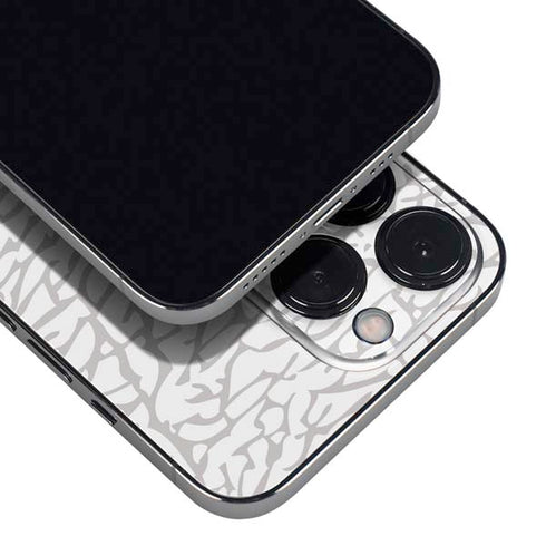 Elephant Print White iPhone 15 Pro Max Skin