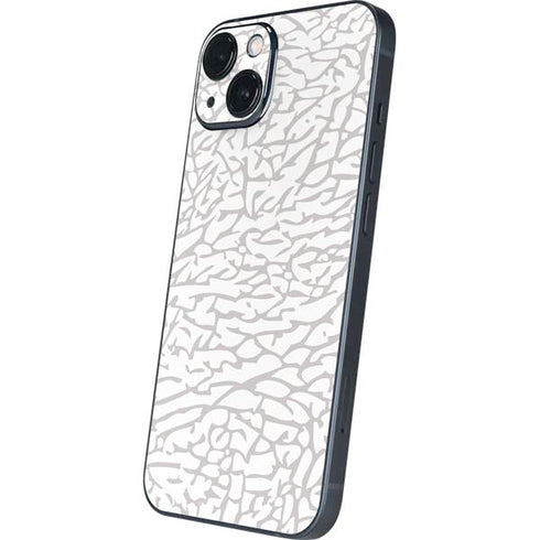 Elephant Print White iPhone 15 Skin