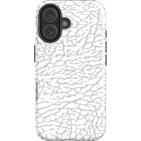 Elephant Print White iPhone 16 Plus Magsafe Impact Case