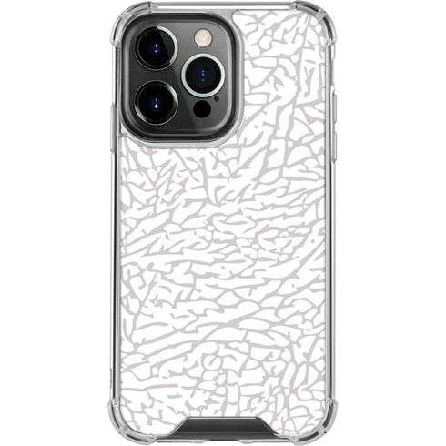 Elephant Print White iPhone 16 Pro Clear Case
