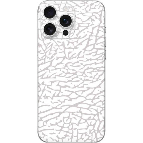 Elephant Print White iPhone 16 Pro Max Skin