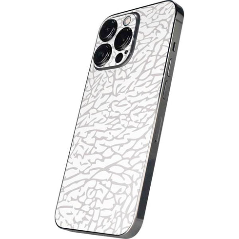 Elephant Print White iPhone 16 Pro Skin