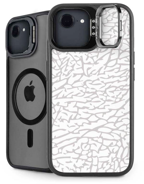 Elephant Print White iPhone 16e Kickstand Case