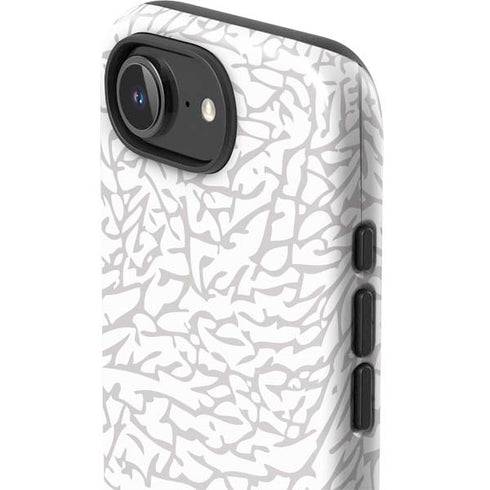 Elephant Print White iPhone 16e Impact Case