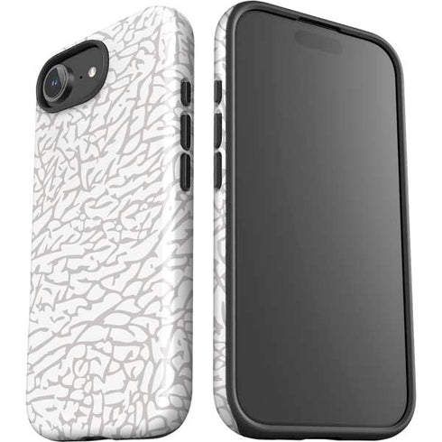 Elephant Print White iPhone 16e Impact Case