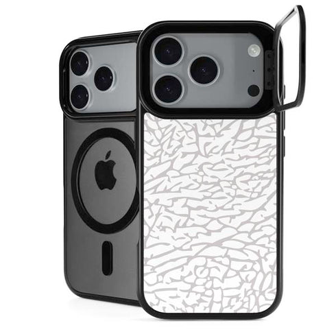 Elephant Print White iPhone 18 Pro Max Kickstand Case