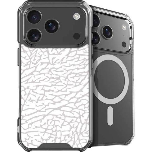 Elephant Print White iPhone 18 Pro Max MagSafe Case