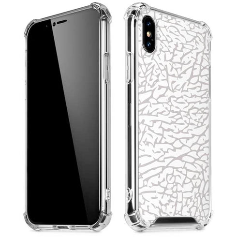 Elephant Print White iPhone X/XS Clear Case