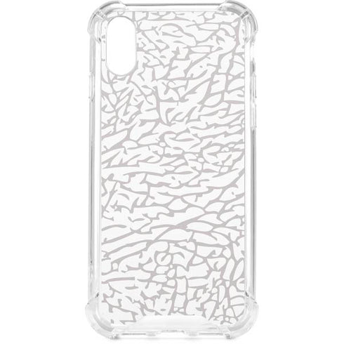 Elephant Print White iPhone XS Clear Case