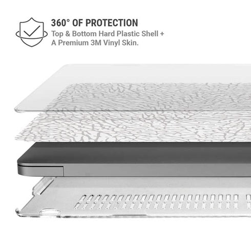 Elephant Print White MacBook Pro 14in (2021-24) Case plus Skin