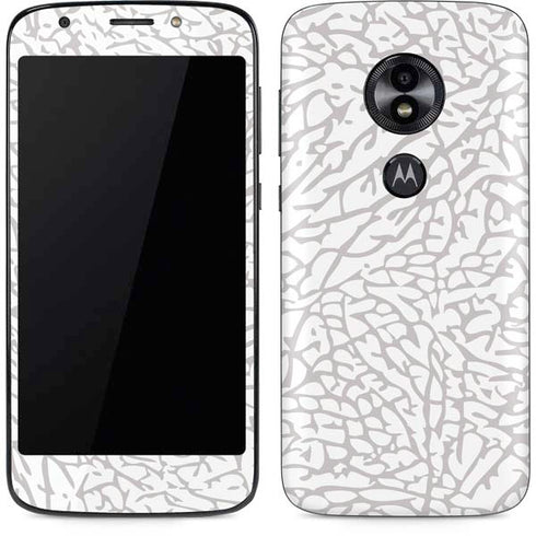 Elephant Print White Moto E5 Play Skin