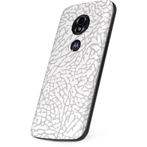 Elephant Print White Moto E5 Play Skin