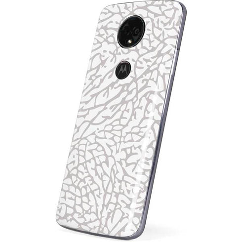 Elephant Print White Moto E5 Plus Skin
