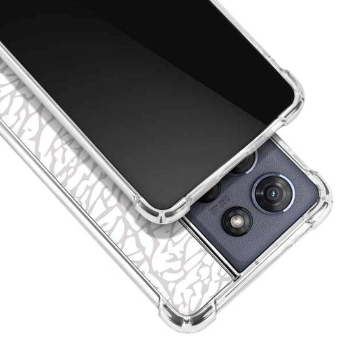 Elephant Print White Moto G 5G (2025) Clear Case