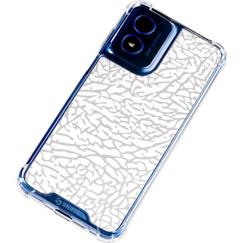 Elephant Print White Moto G Play 4G (2024) Clear Case
