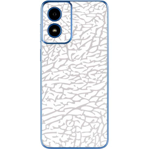 Elephant Print White Moto G Play 4G (2024) Skin