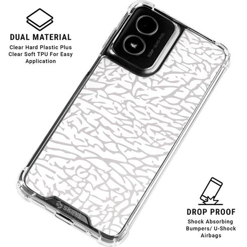 Elephant Print White Moto G Power 5G (2024) Clear Case