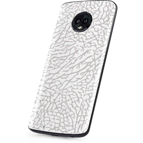 Elephant Print White Moto G6 Skin