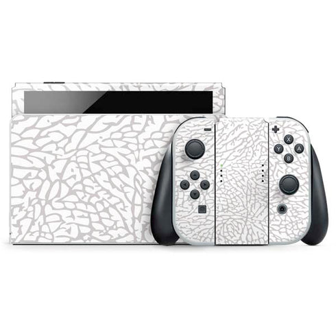 Elephant Print White Nintendo Skins