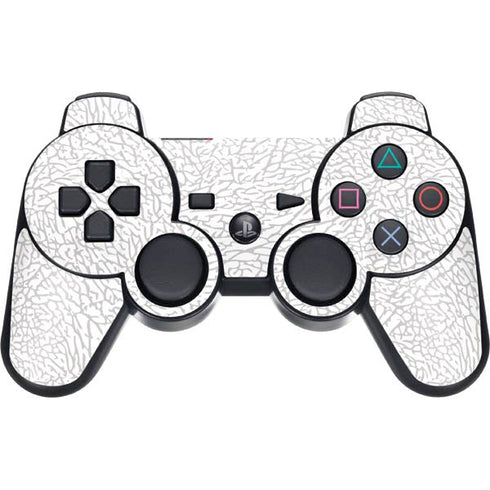 Elephant Print White PS3 Dual Shock wireless controller Skin