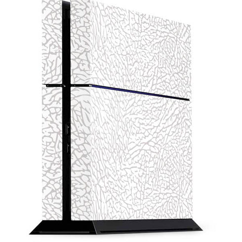 Elephant Print White PlayStation PS4 Skins