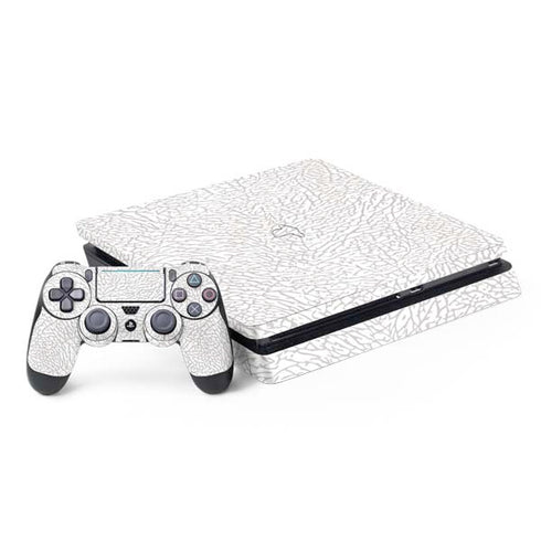 Elephant Print White PlayStation PS4 Skins