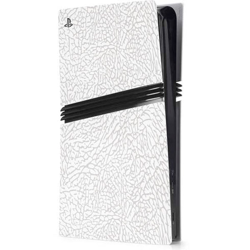 Elephant Print White PS5 Pro Console Skin