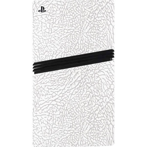 Elephant Print White PS5 Pro Console Skin