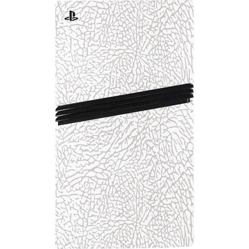 Elephant Print White PS5 Pro Disk Console Skin