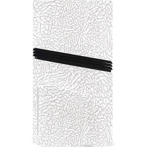 Elephant Print White PS5 Pro Disk Console Skin