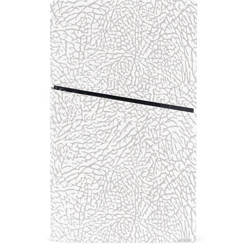 Elephant Print White PS5 Slim Digital Edition Console Skin