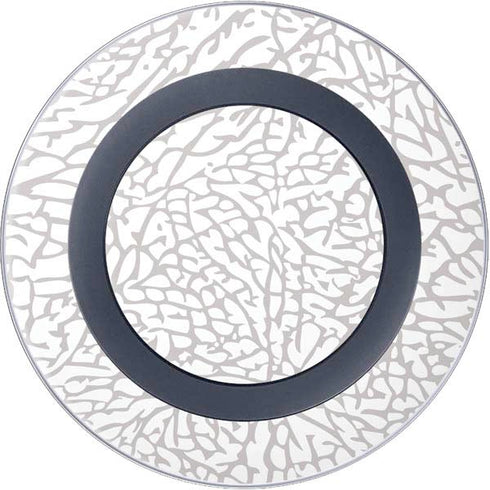 Elephant Print White Wireless Charger Skin