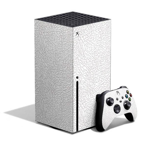 Elephant Print White Xbox Series X Skins